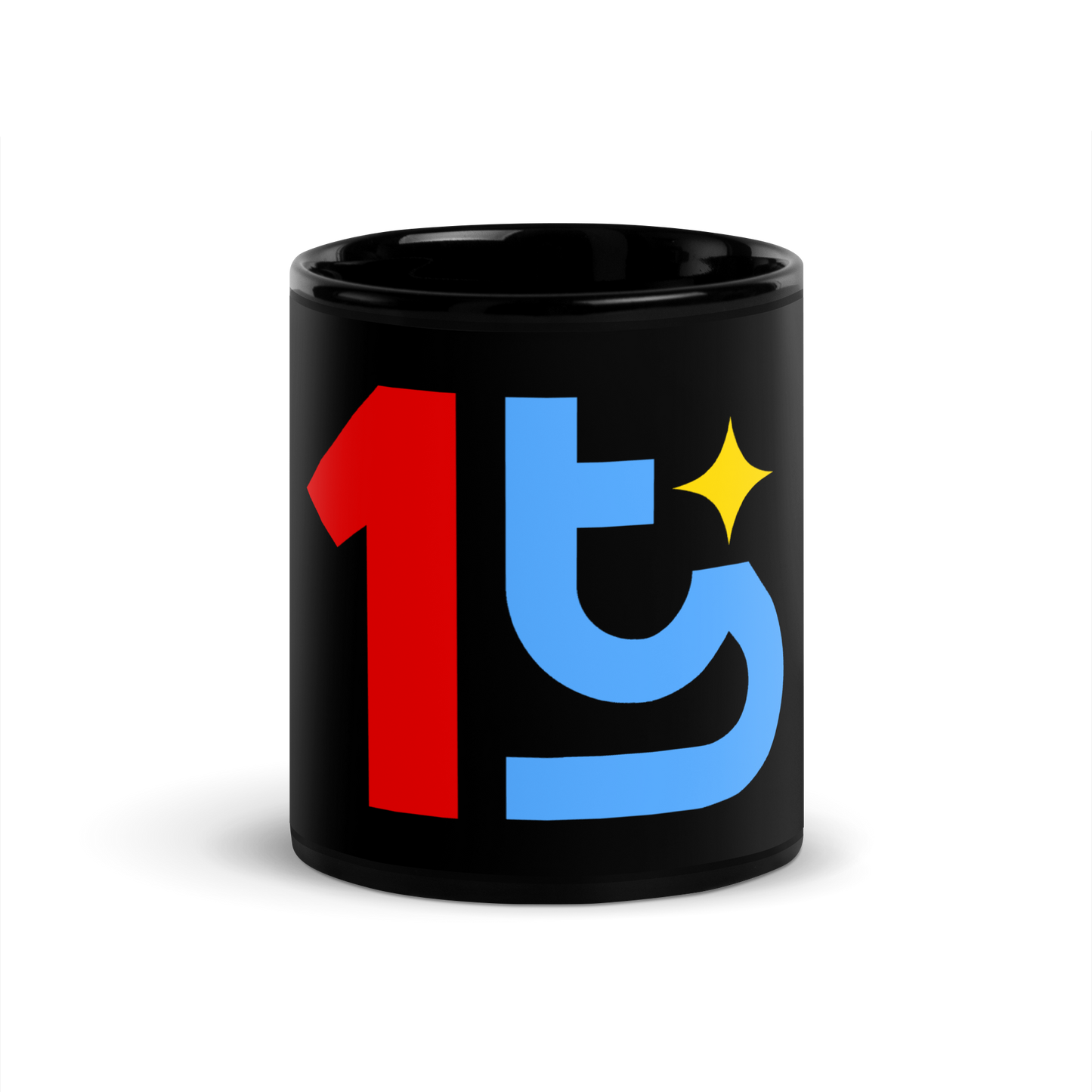 1TS Black Glossy Mug