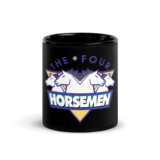 Four Horsemen Black Glossy Mug