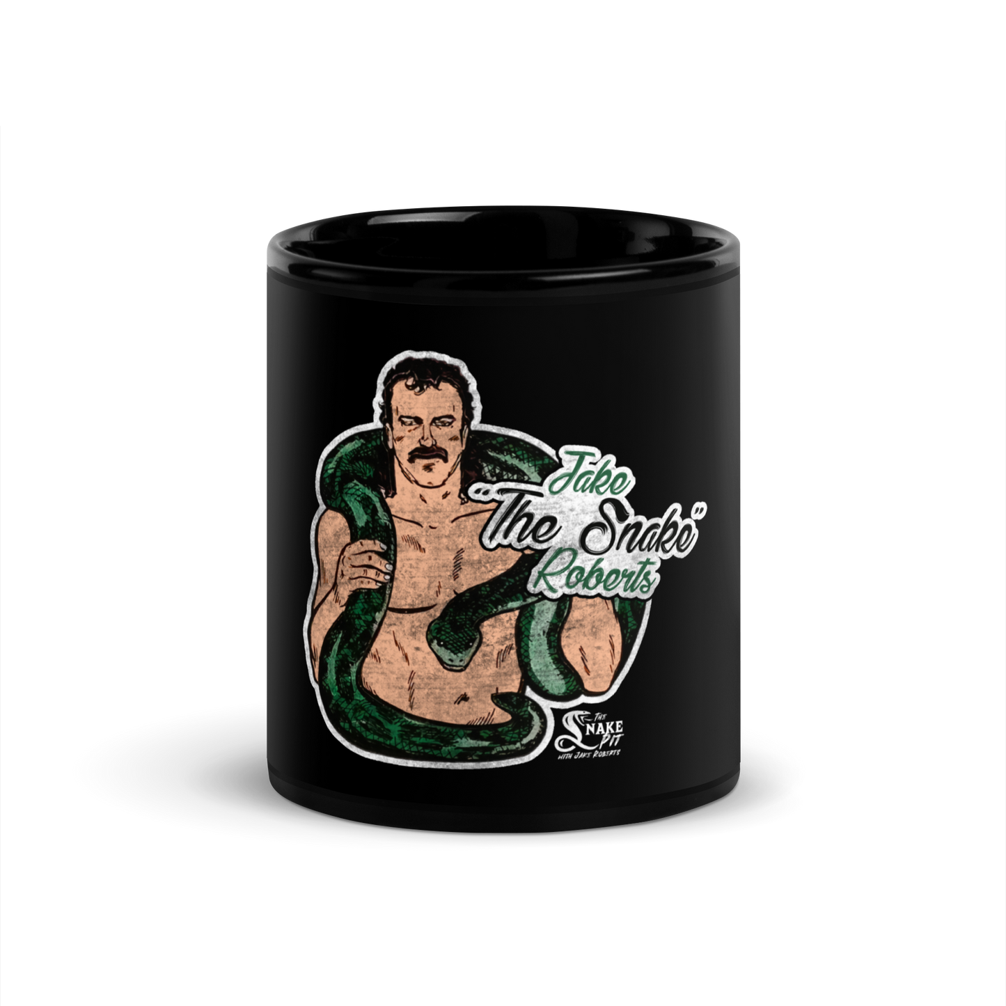 Jake "The Snake" Black Glossy Mug