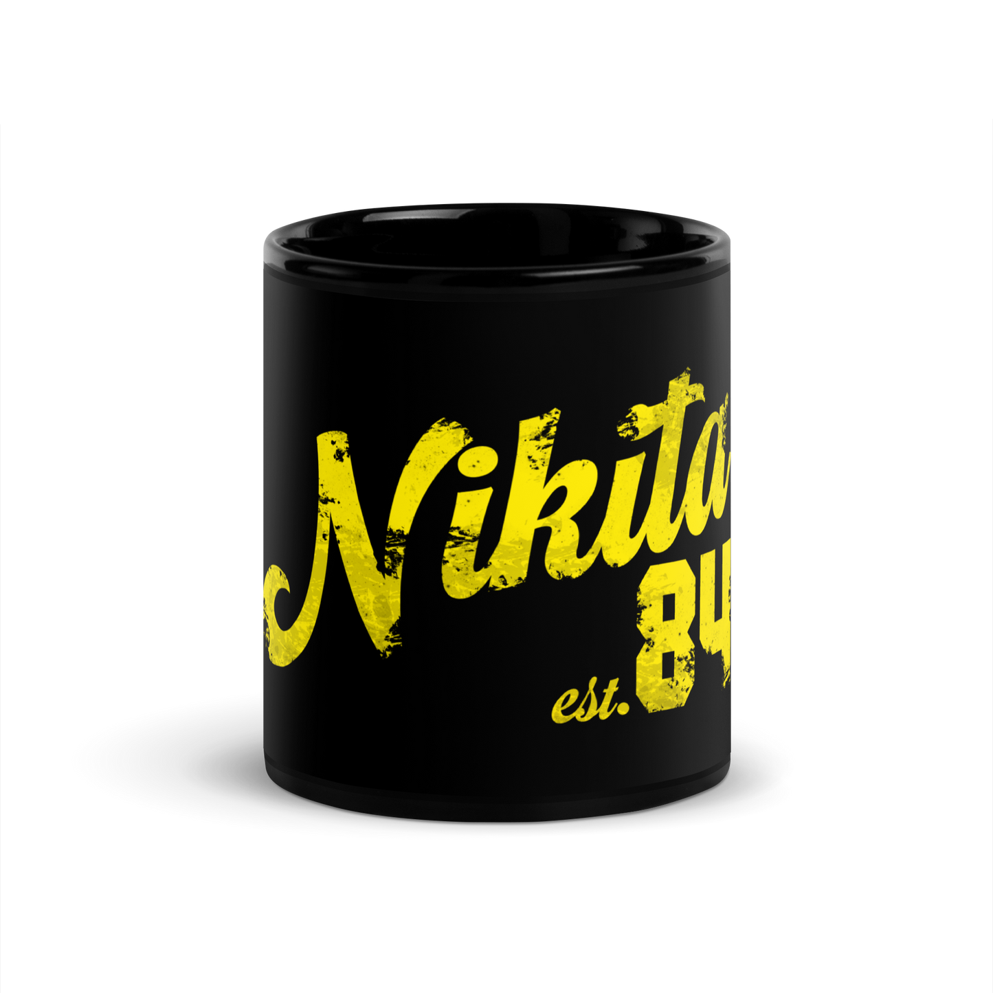 Nikita Black Glossy Mug