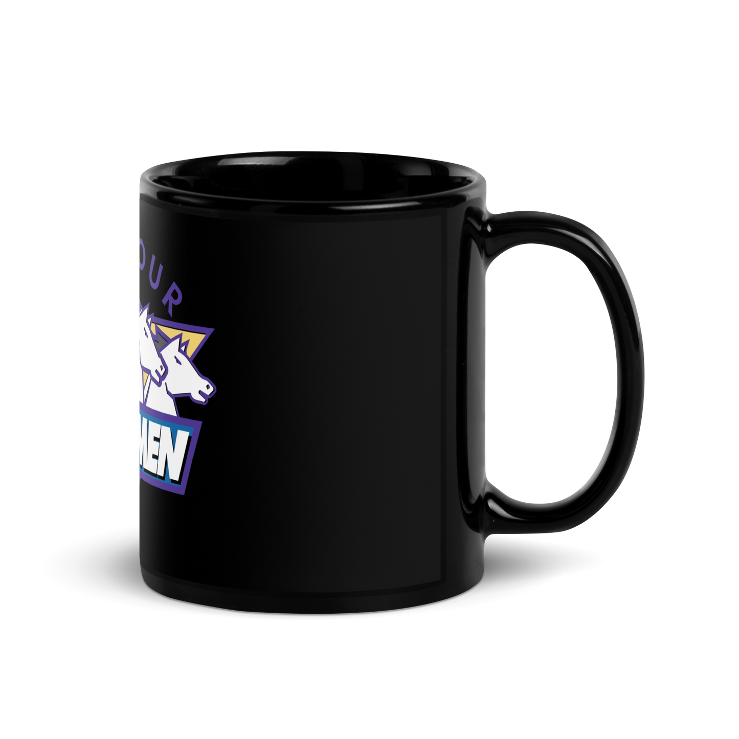 Four Horsemen Black Glossy Mug